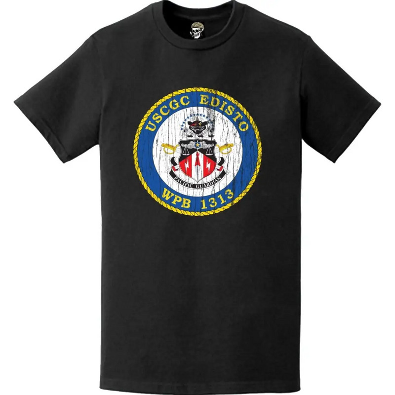 Distressed USCGC Edisto (WPB-1313) Ship's Crest Emblem Logo T-Shirt