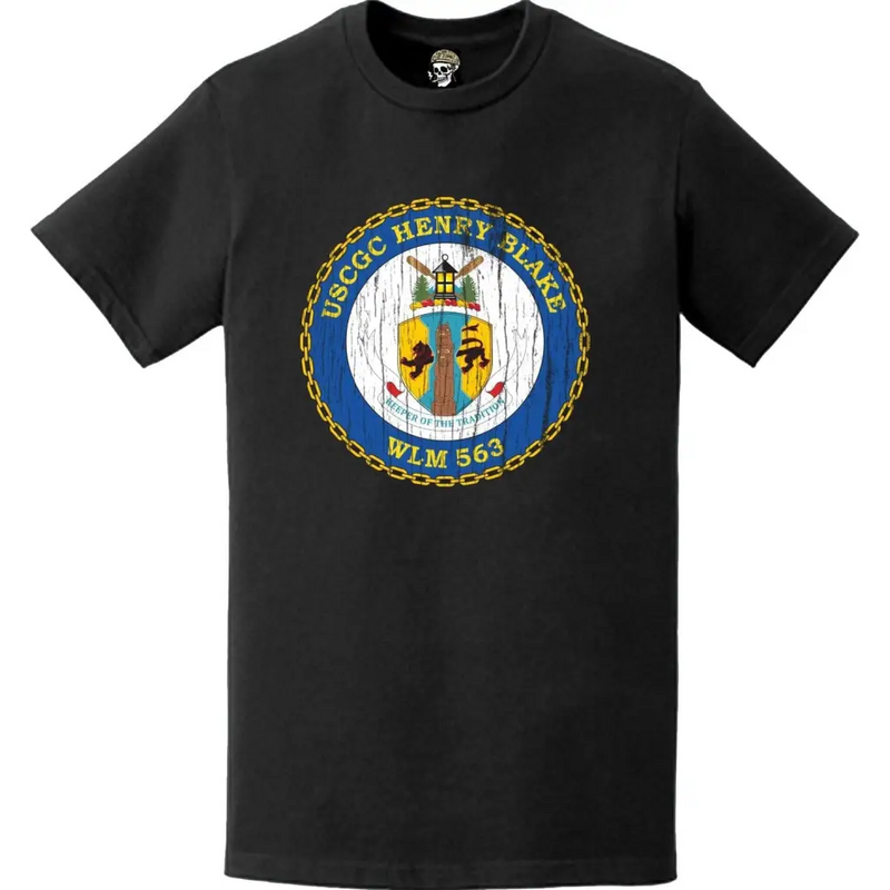 Distressed USCGC Henry Blake (WLM-563) Ship's Crest Emblem Logo T-Shirt