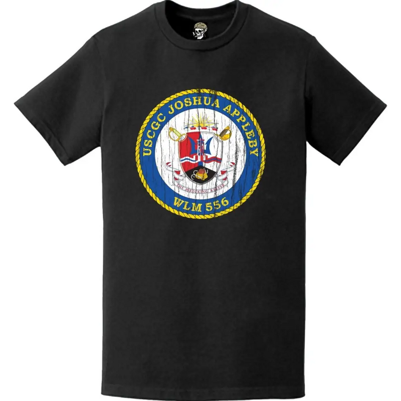 Distressed USCGC Joshua Appleby (WLM-556) Ship's Crest Emblem Logo T-Shirt