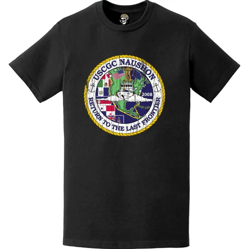 Distressed USCGC Naushon (WPB-1311) Ship's Crest Emblem Logo T-Shirt