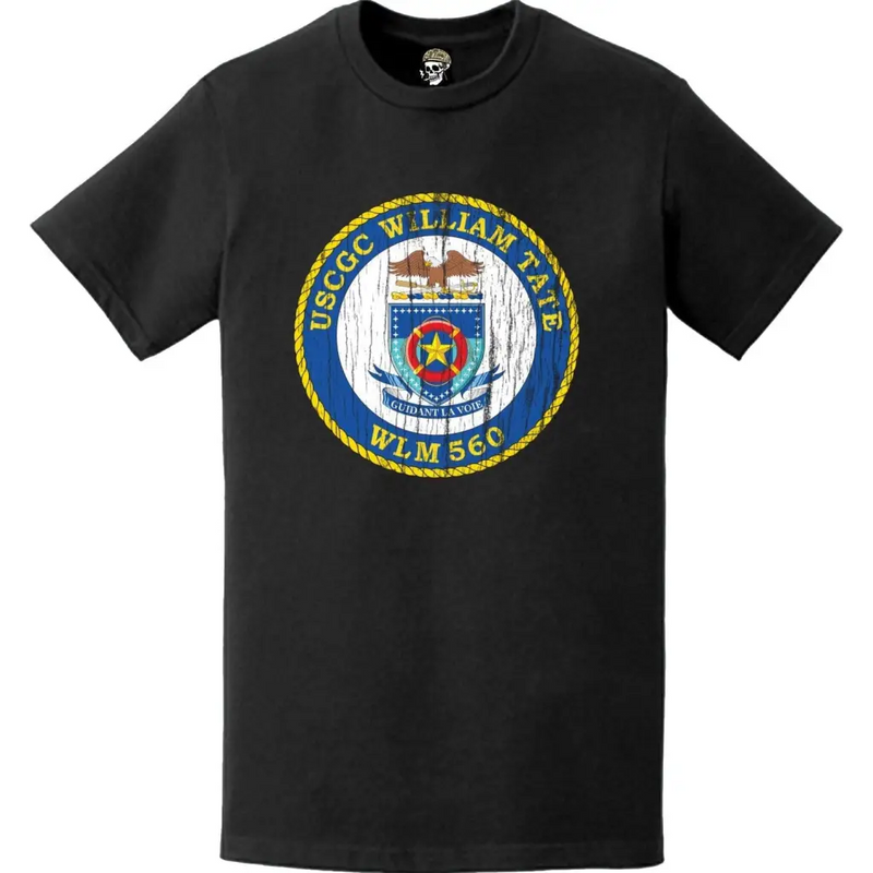 Distressed USCGC William Tate (WLM-560) Ship's Crest Emblem Logo T-Shirt