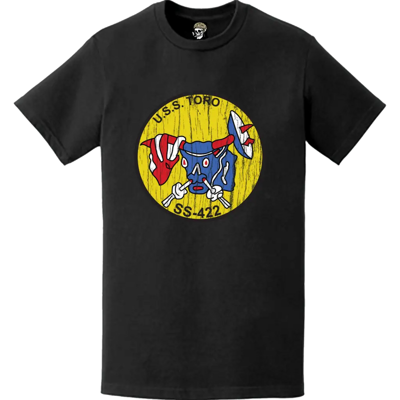 Distressed USS Toro (SS-422) Logo Emblem Crest T-Shirt