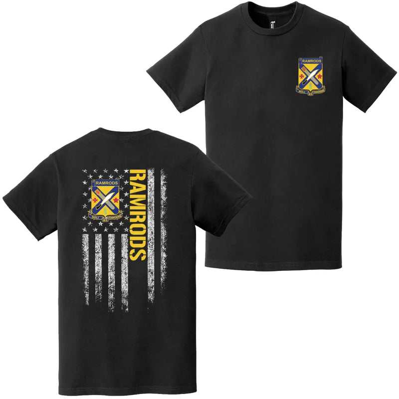Double-Sided 2-2 Infantry "Ramrods" American Flag T-Shirt