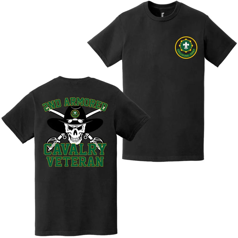 Double-Sided 2nd ACR Veteran Saber Skull Logo T-Shirt