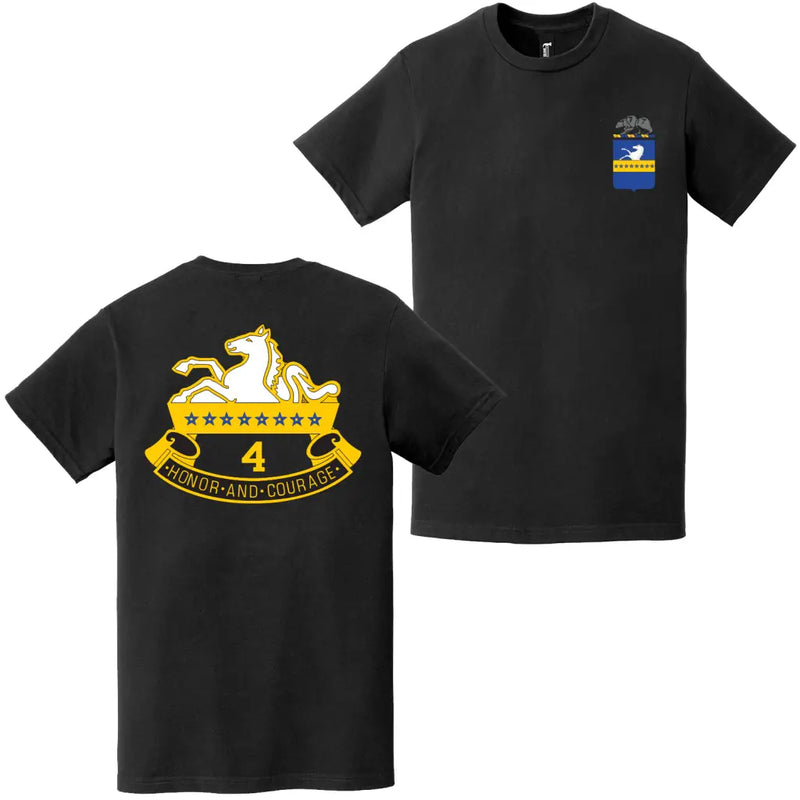 Double-Sided 4-8 CAV Regiment Unit Logo T-Shirt