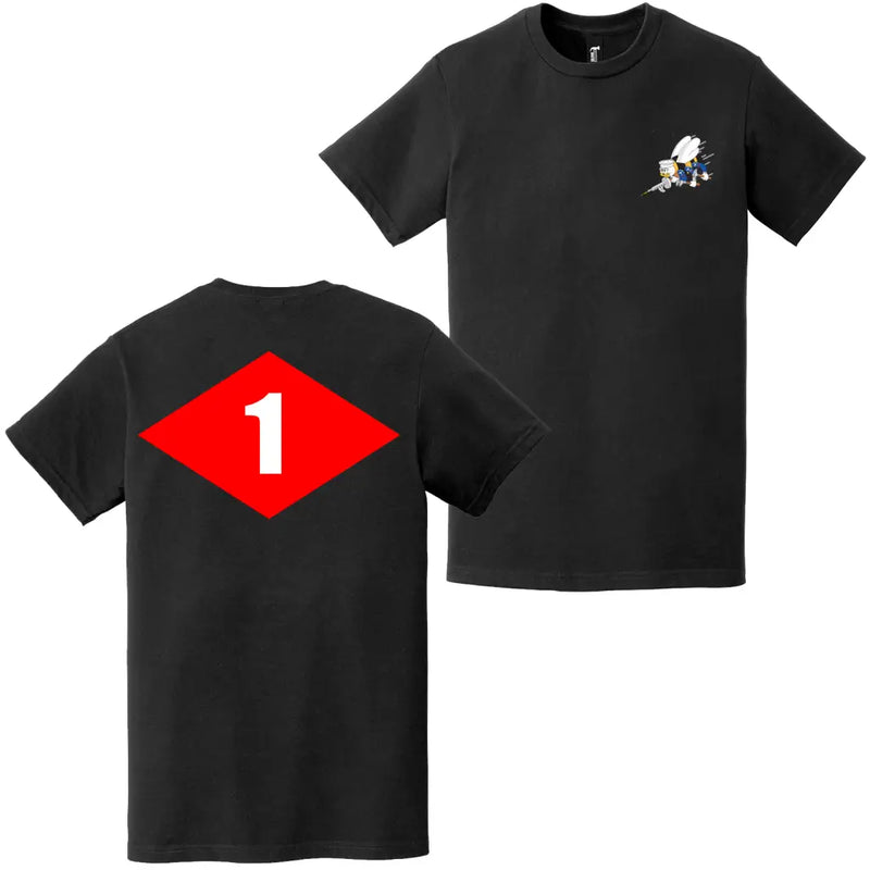Double-Sided NMCB-1 Beep Seabees Emblem T-Shirt