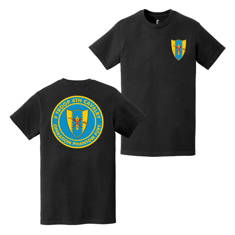 Double-Sided F Troop (BRT) 4th Cavalry Regiment Phantom Fury T-Shirt