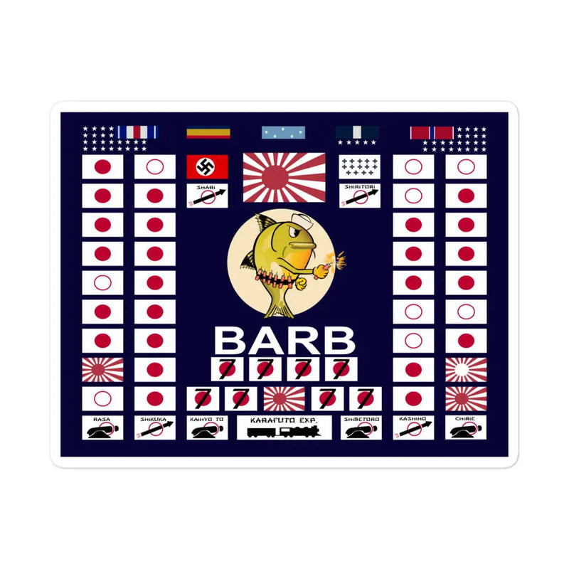 USS Barb SS-220 Battle Flag Sticker Decal