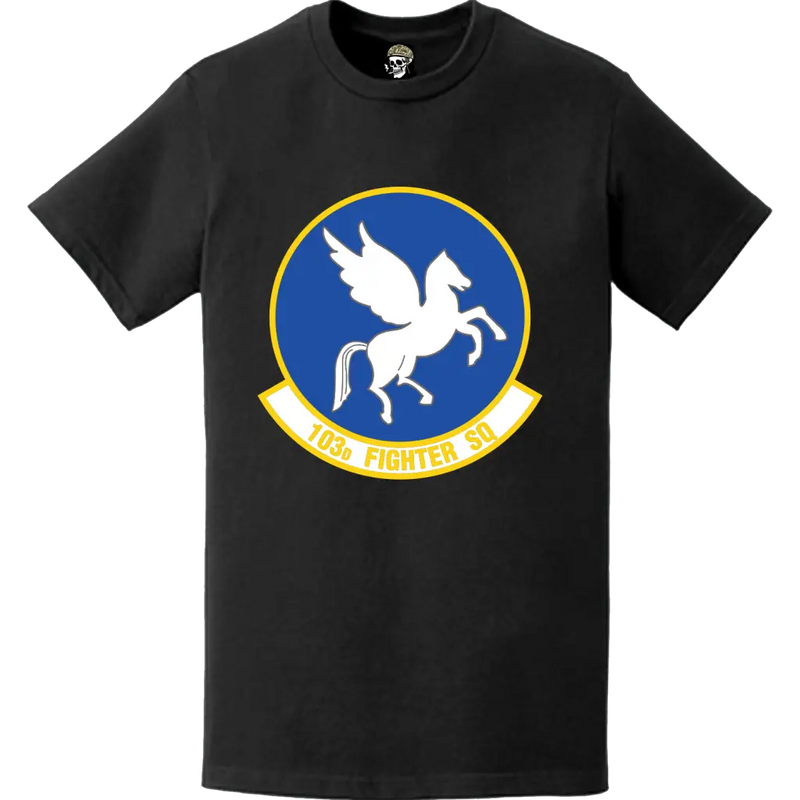 Official 103rd Fighter Squadron (103rd FS) 'Black Hogs' Logo Emblem T-Shirt