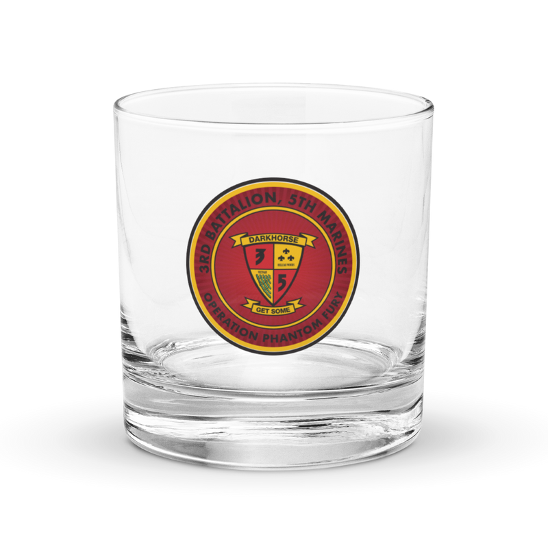 3/5 Marines Phantom Fury Whiskey Glass