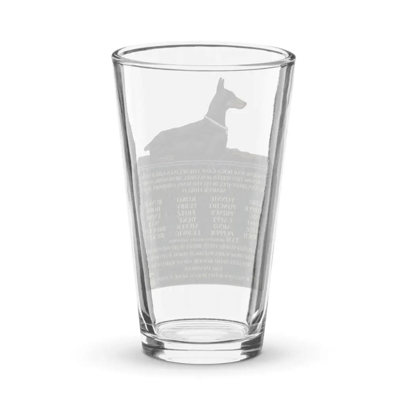 Doberman War Dog Memorial USMC WW2 Legacy Pint Glass