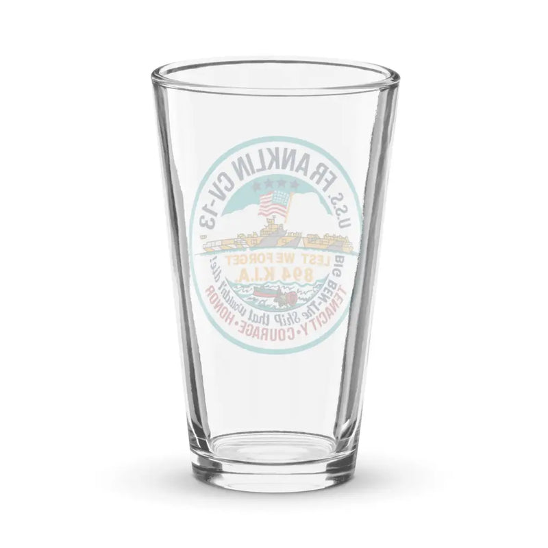 USS Franklin (CV-13) Beer Pint Glass