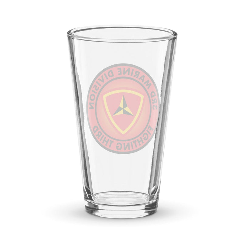 3rd Marine Division Fighting Third Motto Beer Pint Glass