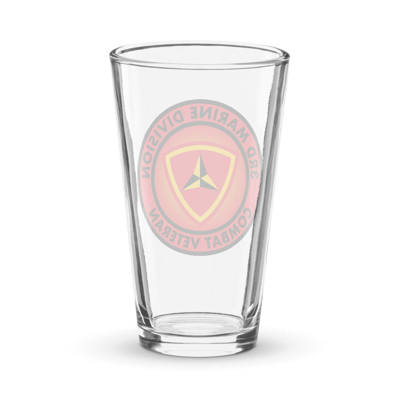 3rd Marine Division Combat Veteran Beer Pint Glass