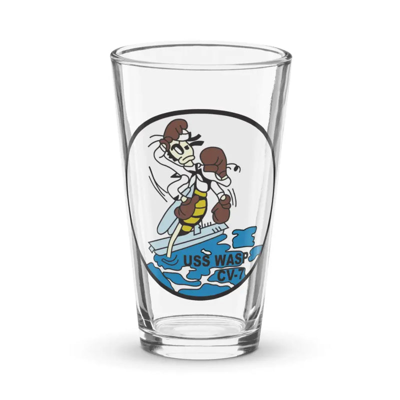 USS Wasp (CV-7) Pint Beer Glass