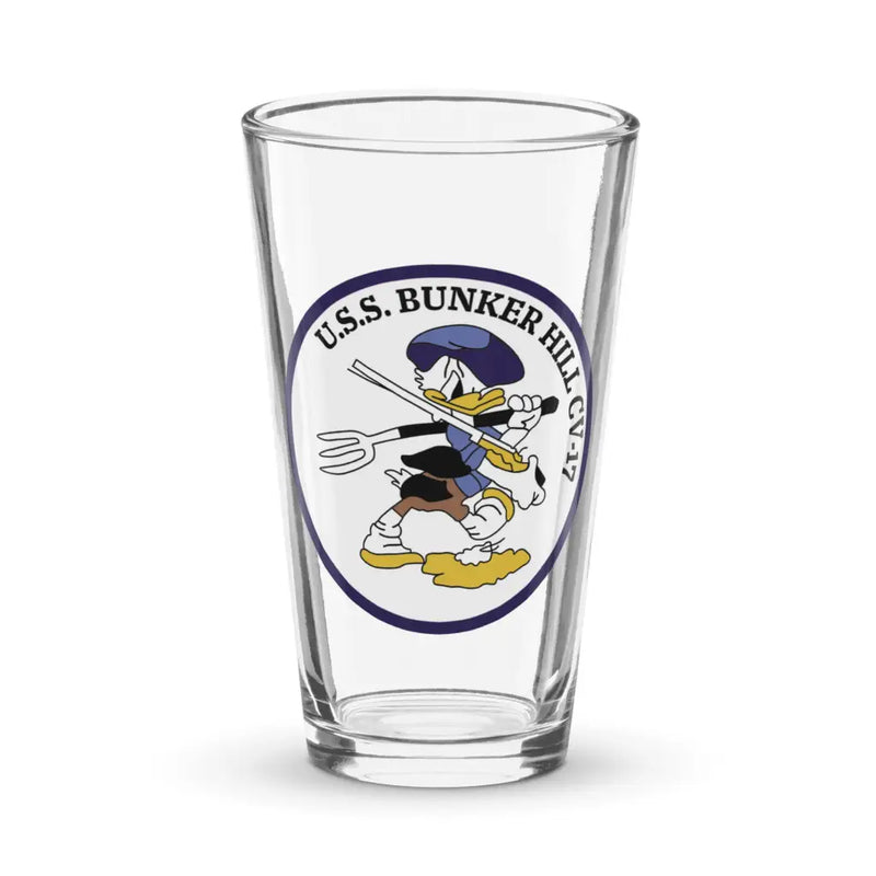 USS Bunker Hill (CV-17) Beer Pint Glass