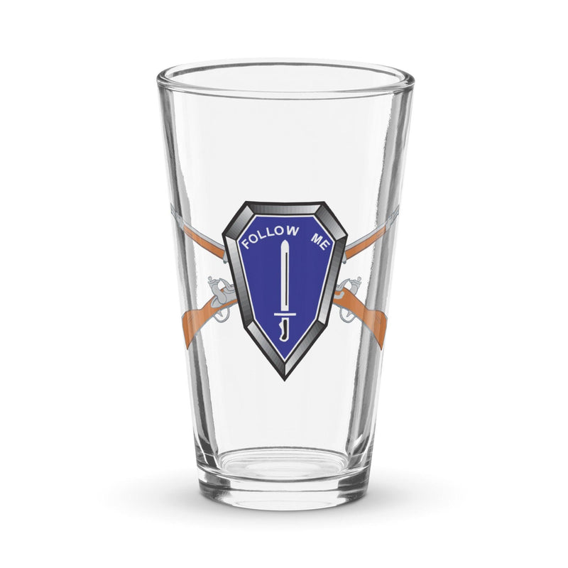 U.S. Infantry School 'Follow Me' Beer Pint Glass