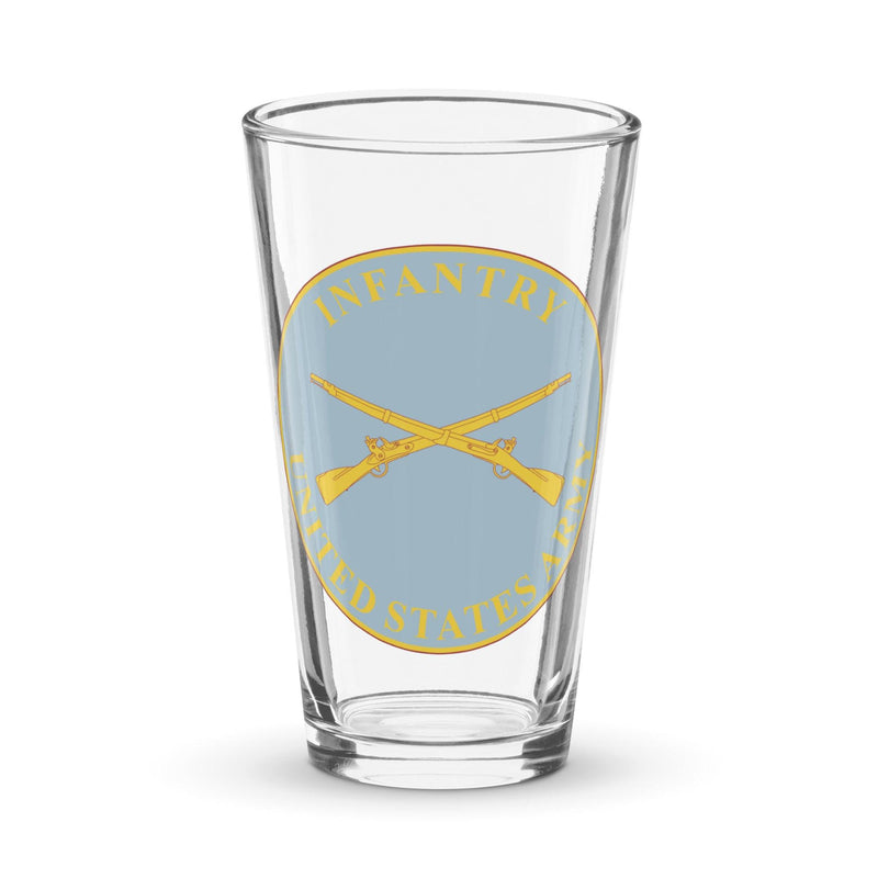 U.S. Infantry Branch Plaque Beer Pint Glass