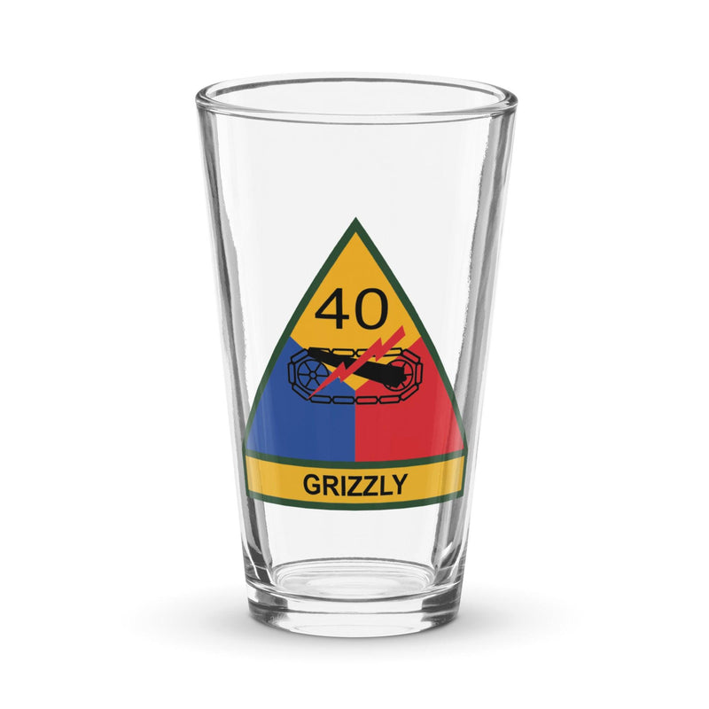 40th Armored Division Beer Pint Glass