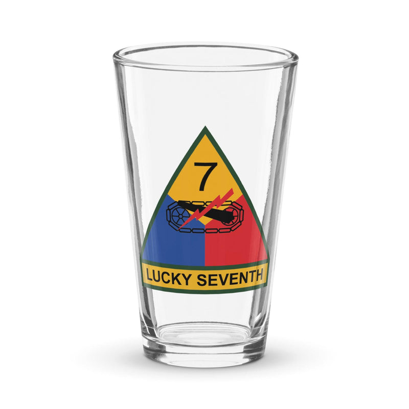 7th Armored Division Beer Pint Glass