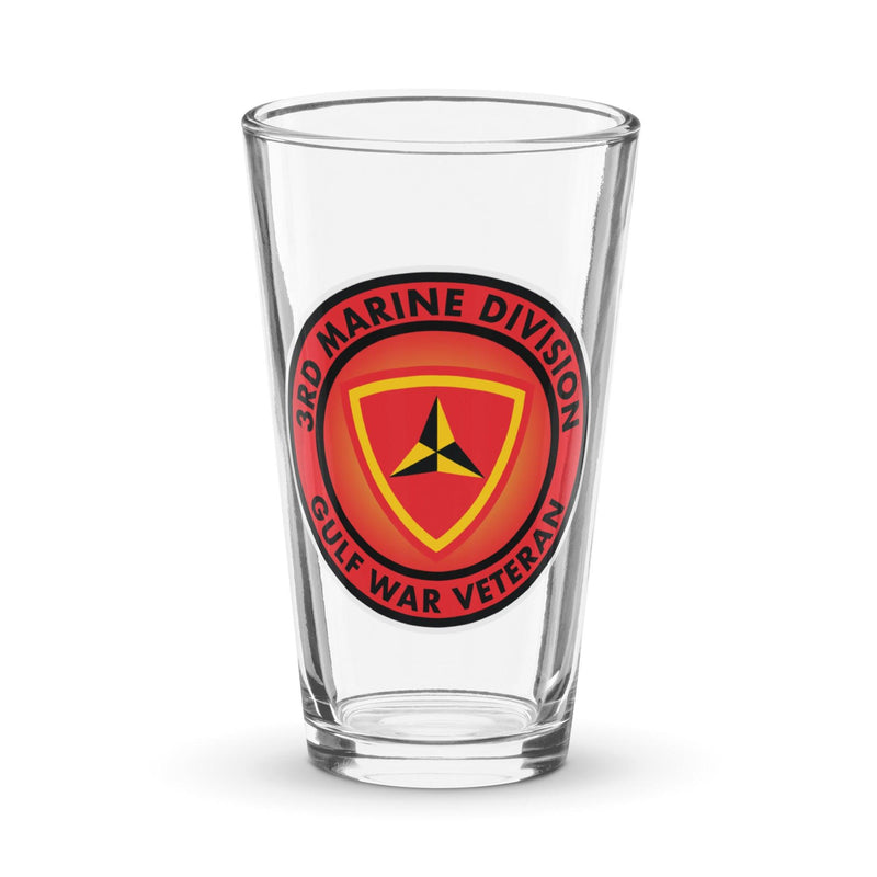 3rd Marine Division Gulf War Veteran Beer Pint Glass
