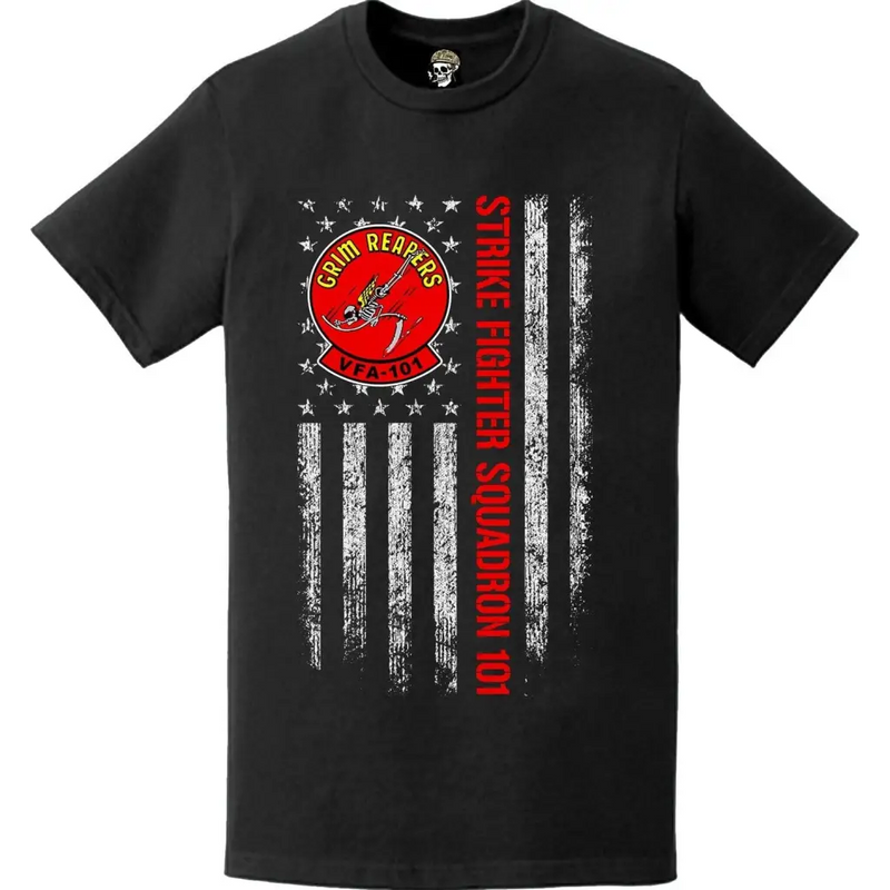 Strike Fighter Squadron 101 (VFA-101) American Flag T-Shirt