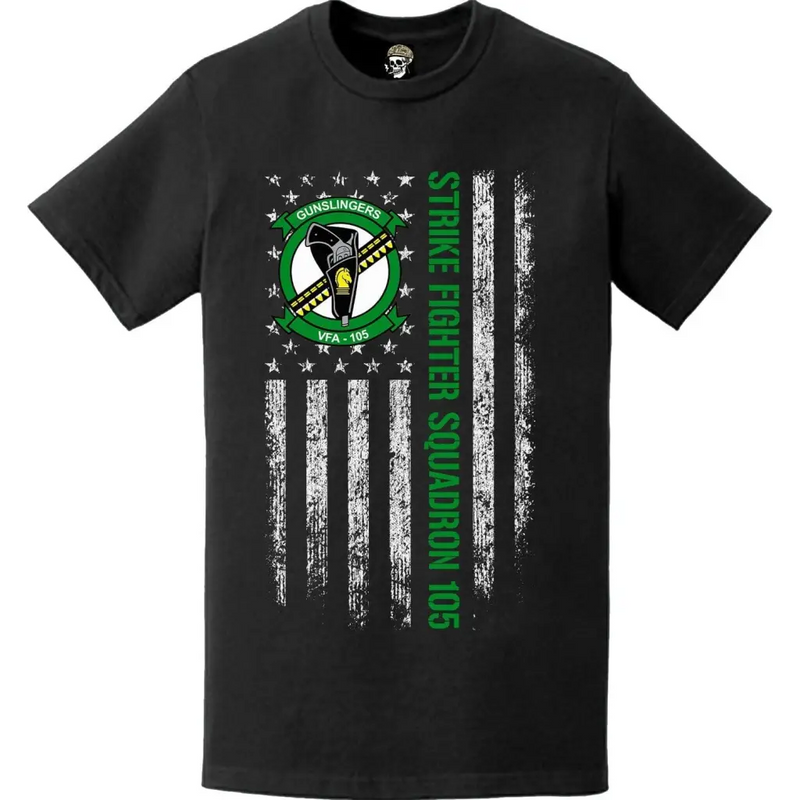 Strike Fighter Squadron 105 (VFA-105) American Flag T-Shirt