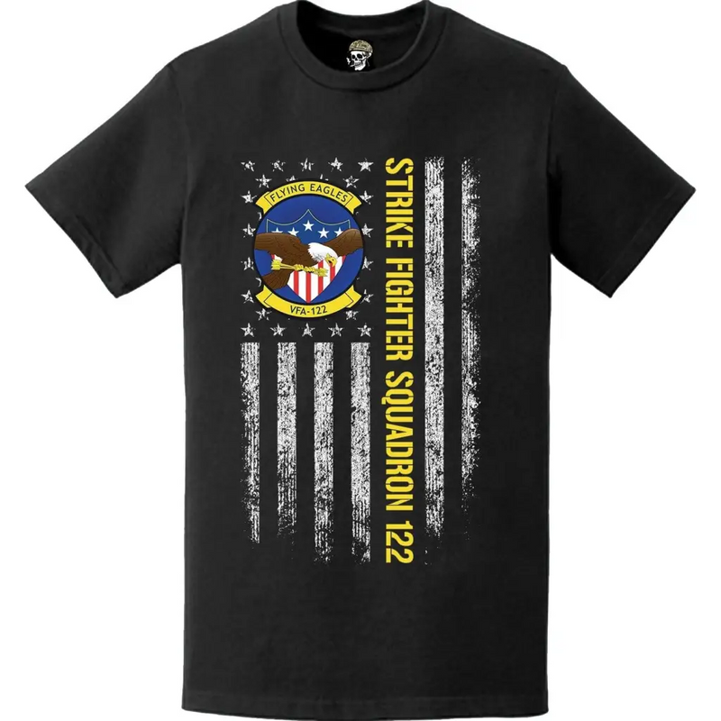 Strike Fighter Squadron 122 (VFA-122) American Flag T-Shirt