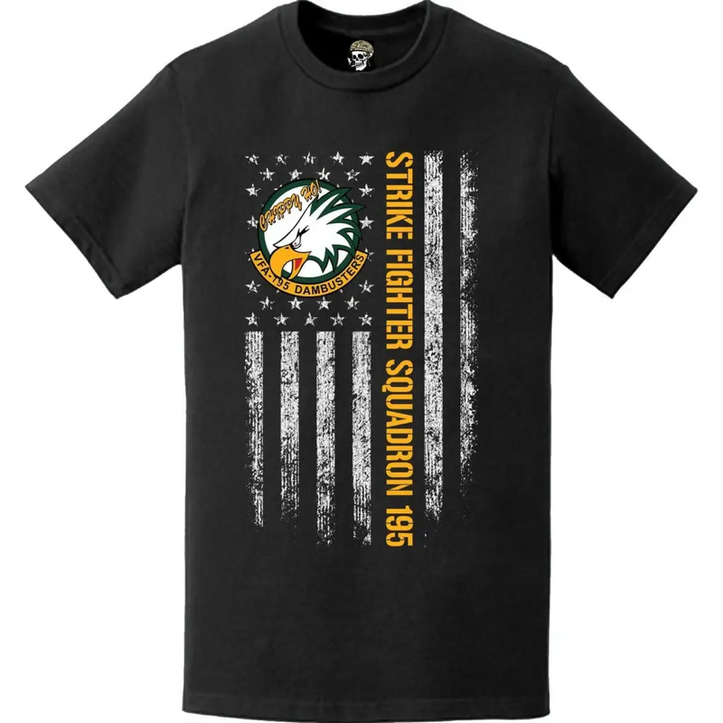 Strike Fighter Squadron 195 (VFA-195) American Flag T-Shirt