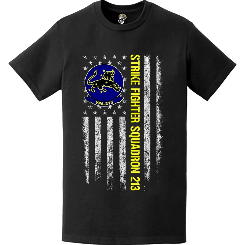 Strike Fighter Squadron 213 (VFA-213) American Flag T-Shirt