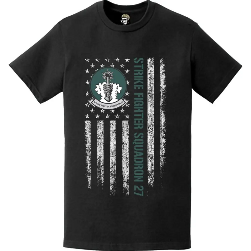 Strike Fighter Squadron 27 (VFA-27) American Flag T-Shirt