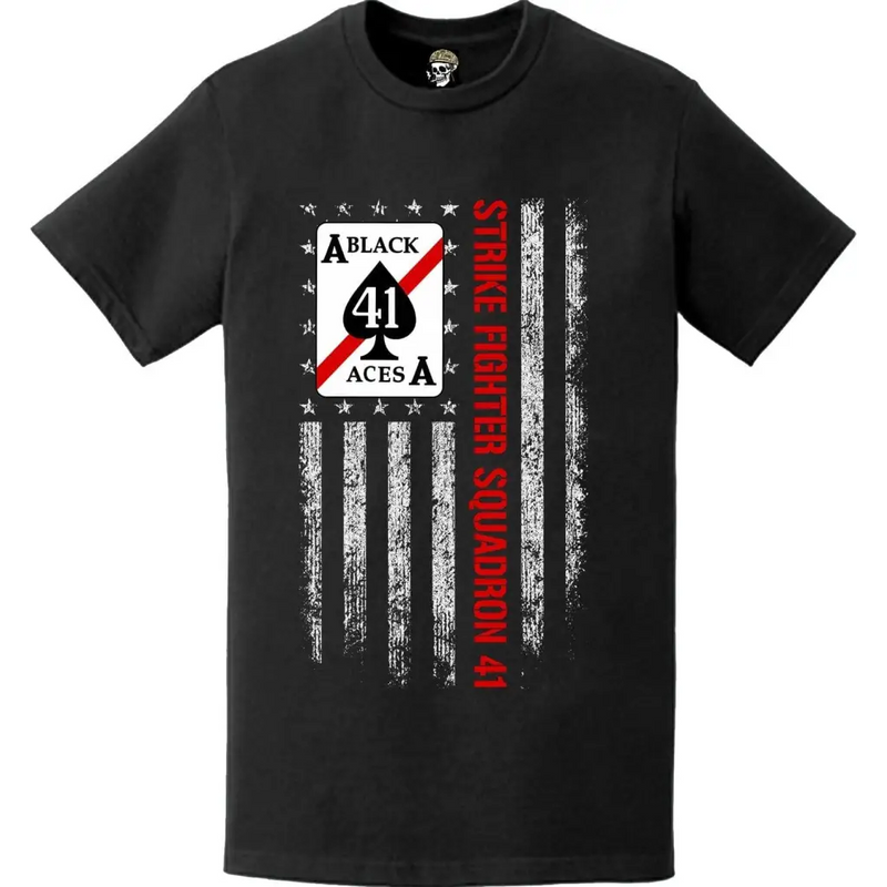 Strike Fighter Squadron 41 (VFA-41) American Flag T-Shirt