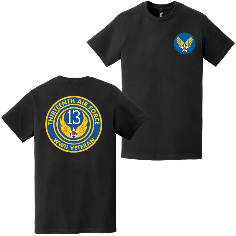 Thirteenth Air Force USAAF WW2 Veteran Emblem T-Shirt