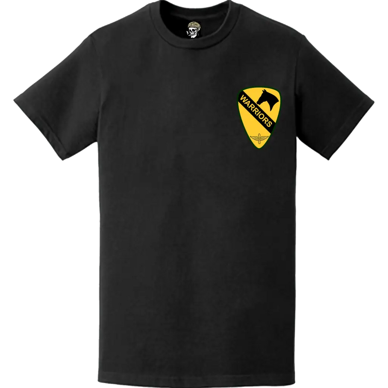 U.S. Army 1st Air Cavalry Brigade "Warriors" Logo Emblem Left Chest T-Shirt