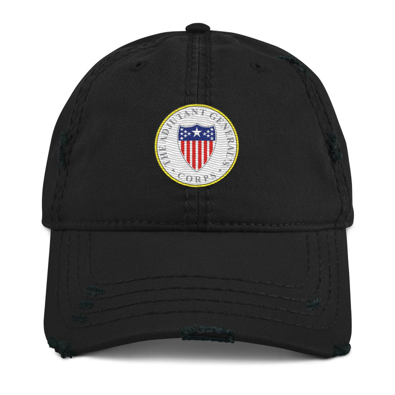 U.S. Army Adjutant General's Corps Branch Plaque Logo Distressed Embroidered Dad Hat