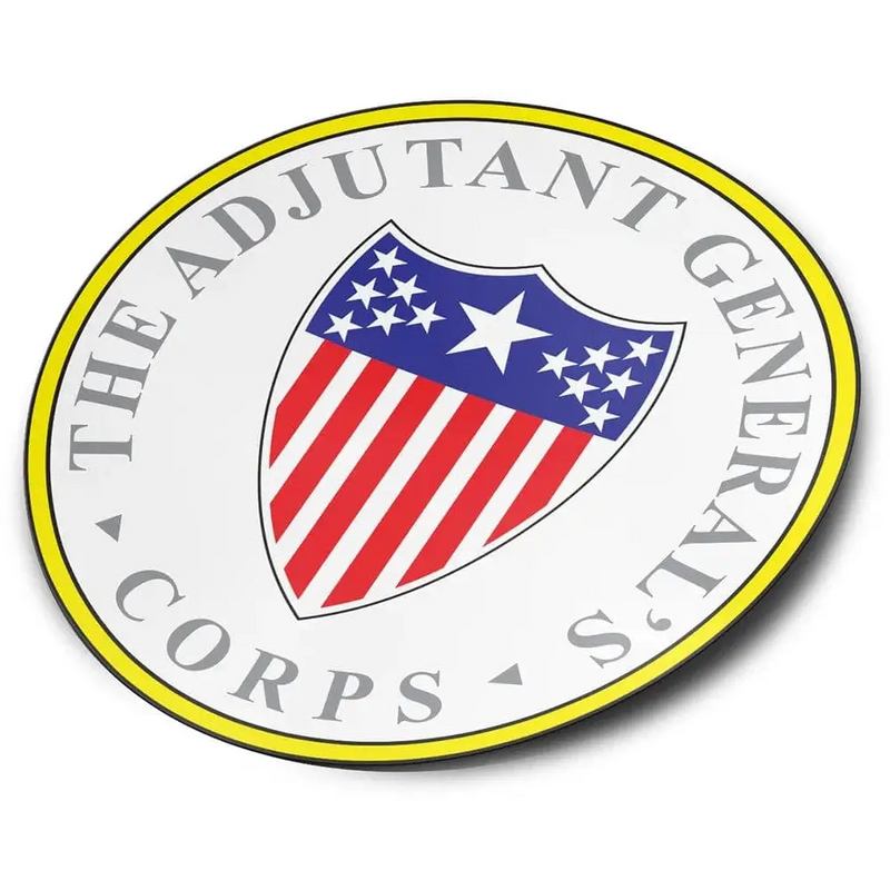 U.S. Army Adjutant General's Corps Branch Plaque Die-Cut Vinyl Sticker Decal