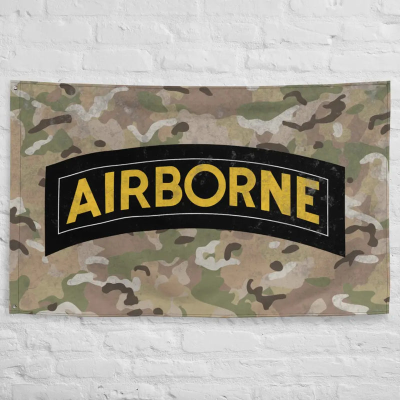 U.S. Army Airborne Tab OCP Camo Indoor Wall Flag