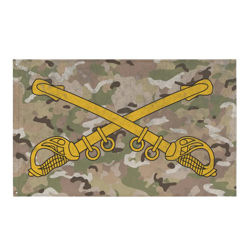 U.S. Army Cavalry Branch Sabbers OCP Camo Indoor Wall Flag