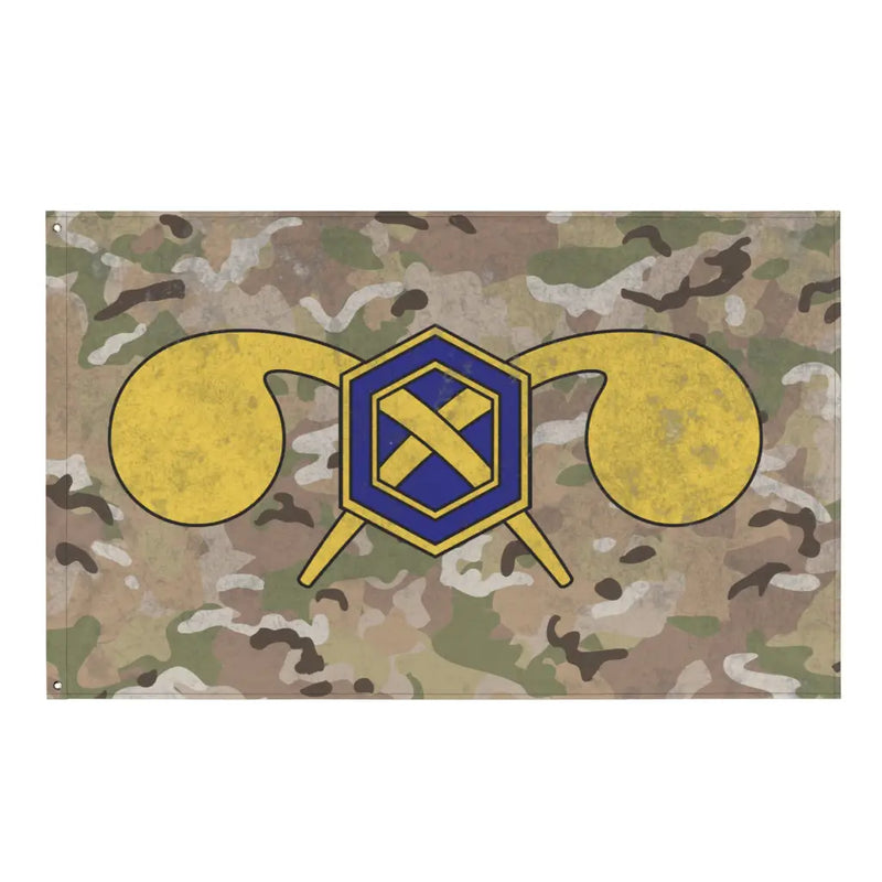 U.S. Army Chemical Corps Branch OCP Camo Indoor Wall Flag