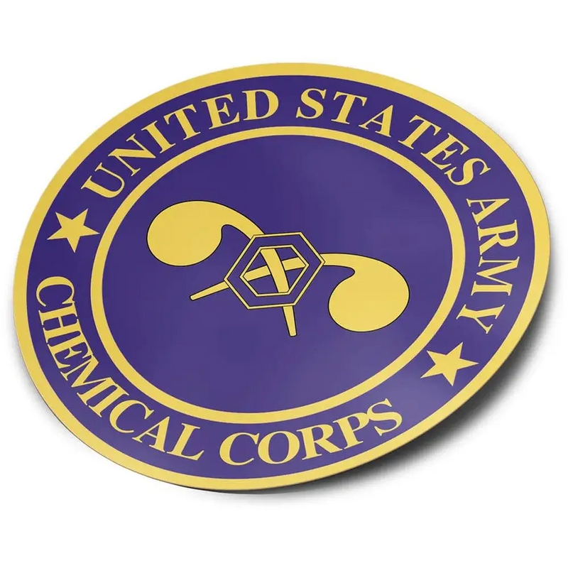 U.S. Army Chemical Corps Branch Plaque Die-Cut Vinyl Sticker Decal