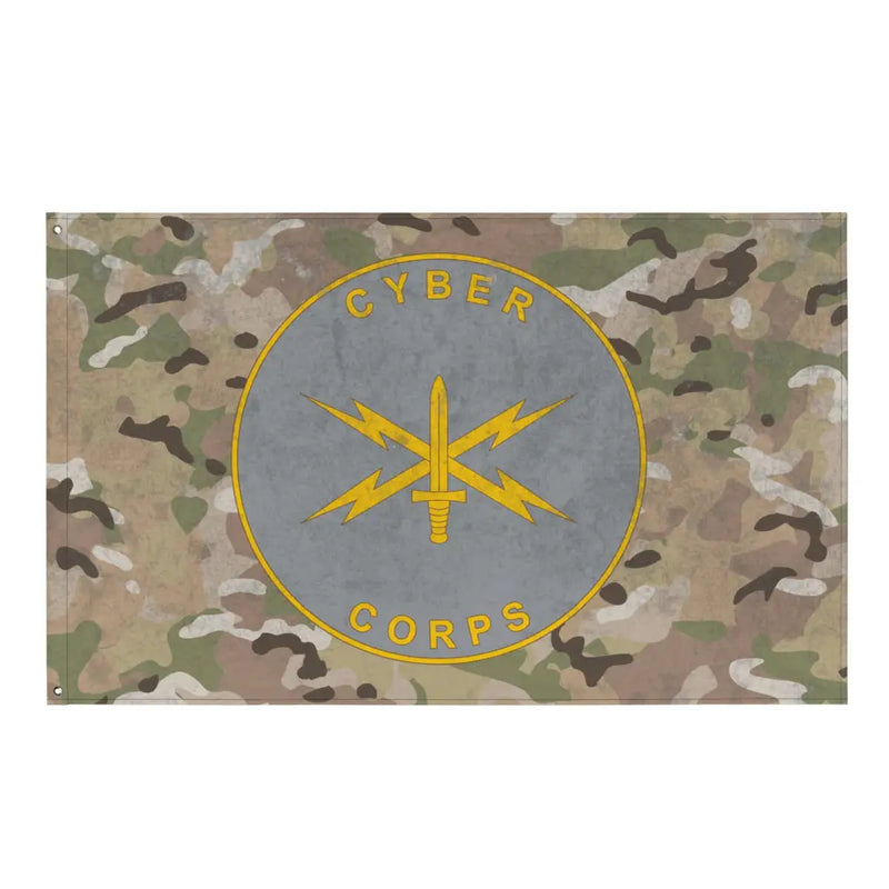 米陸軍サイバーコープス 盾形屋内壁旗
