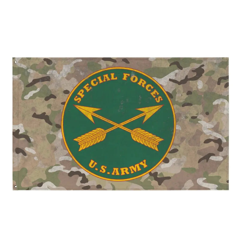 U.S. Army Special Forces Branch Plaque OCP Camo Indoor Wall Flag