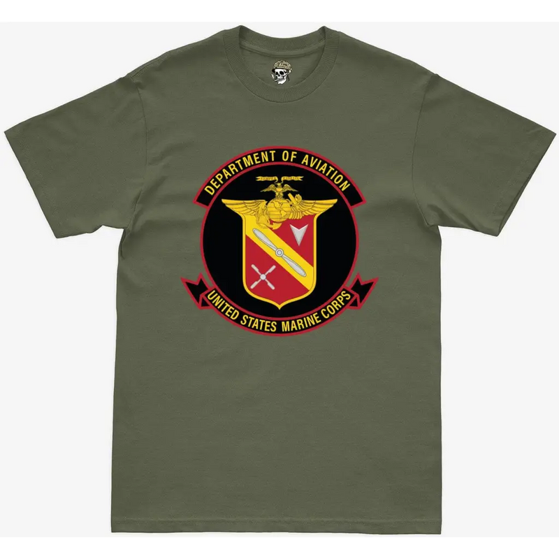 U.S. Marine Corps Aviation Logo Military Green T-Shirt