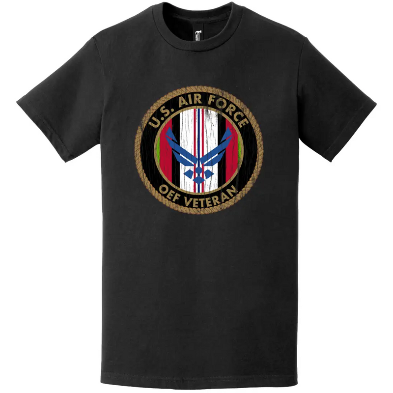 Distressed U.S. Air Force OEF Veteran Emblem T-Shirt