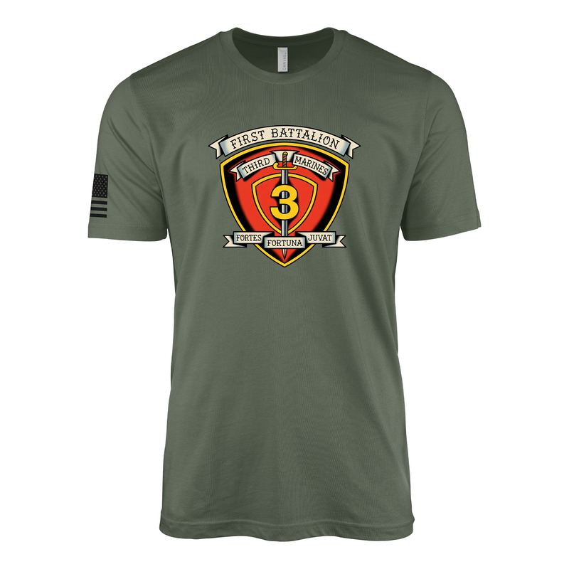 1st Battalion 3rd Marines Vintage Flash Sailor Jerry Style T-Shirt