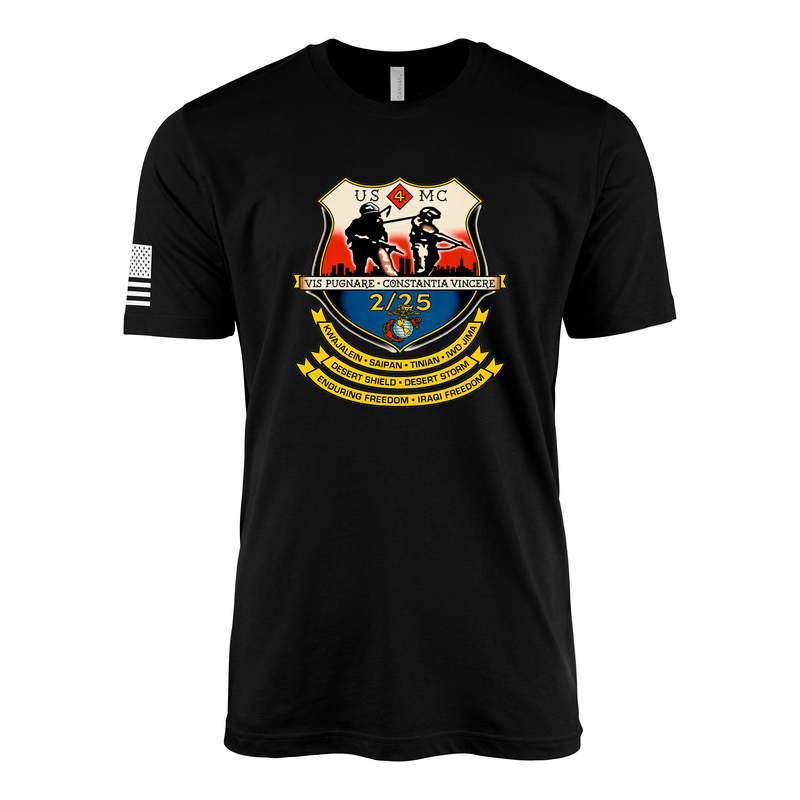 2nd Battalion 25th Marines Sailor Jerry Style T-Shirt