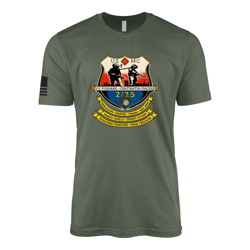 2nd Battalion 25th Marines Sailor Jerry Style T-Shirt