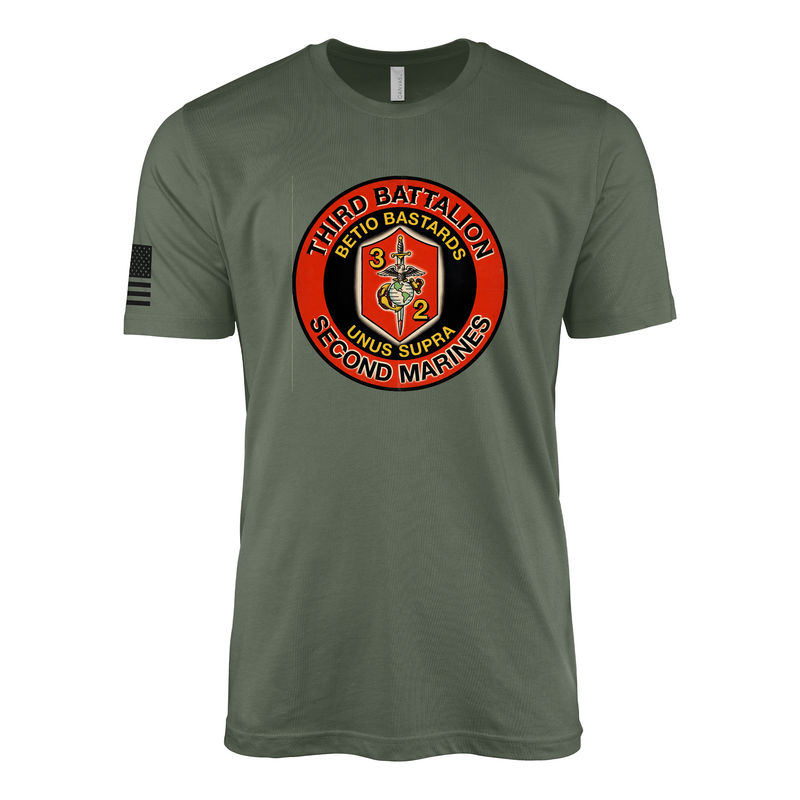 3rd Battalion 2nd Marines Sailor Jerry Style T-Shirt