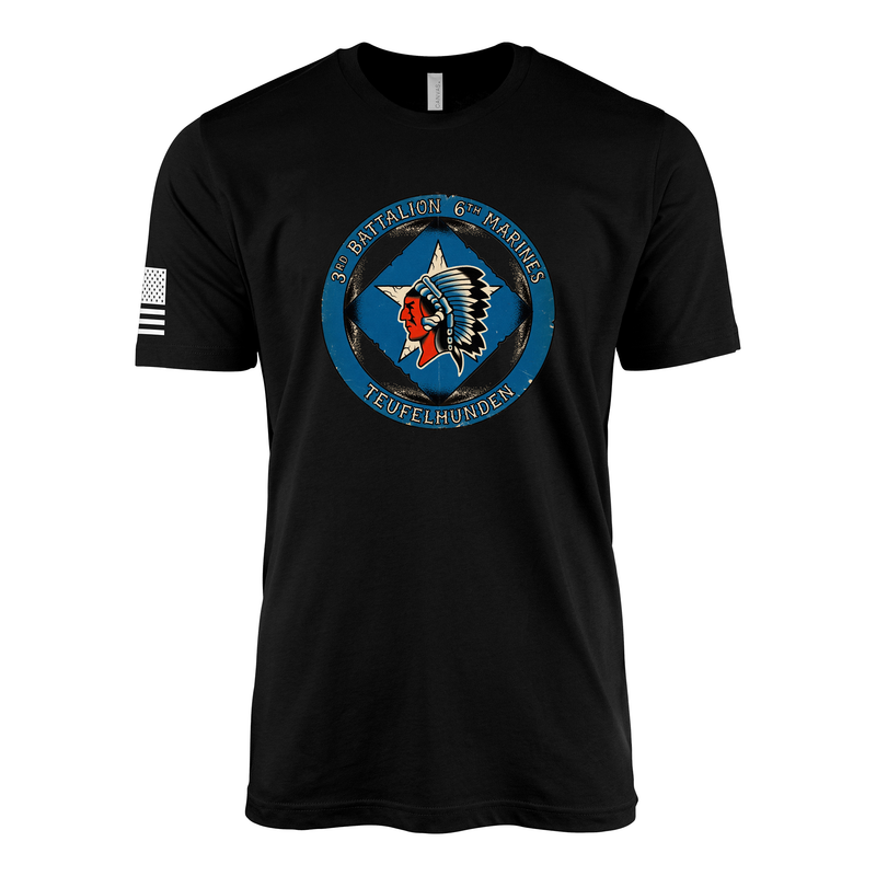 3rd Battalion 6th Marines Sailor Jerry Style T-Shirt
