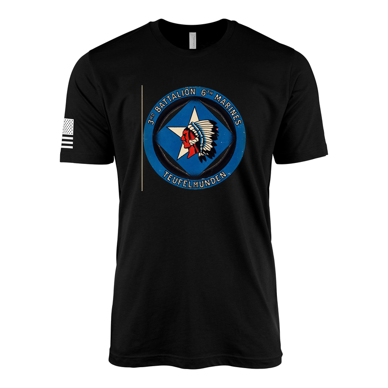 3rd Battalion 6th Marines Vintage Flash Sailor Jerry Style T-Shirt